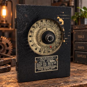 Timer industriale Vintage Eagle Signal Microflex HXS141 da 60 secondi, Moline IL - decorazione industriale