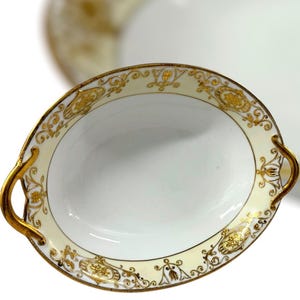 Ciotola per verdure in porcellana vintage Noritake Japan &quot;Christmas Ball&quot; da 10 pollici - Nippon