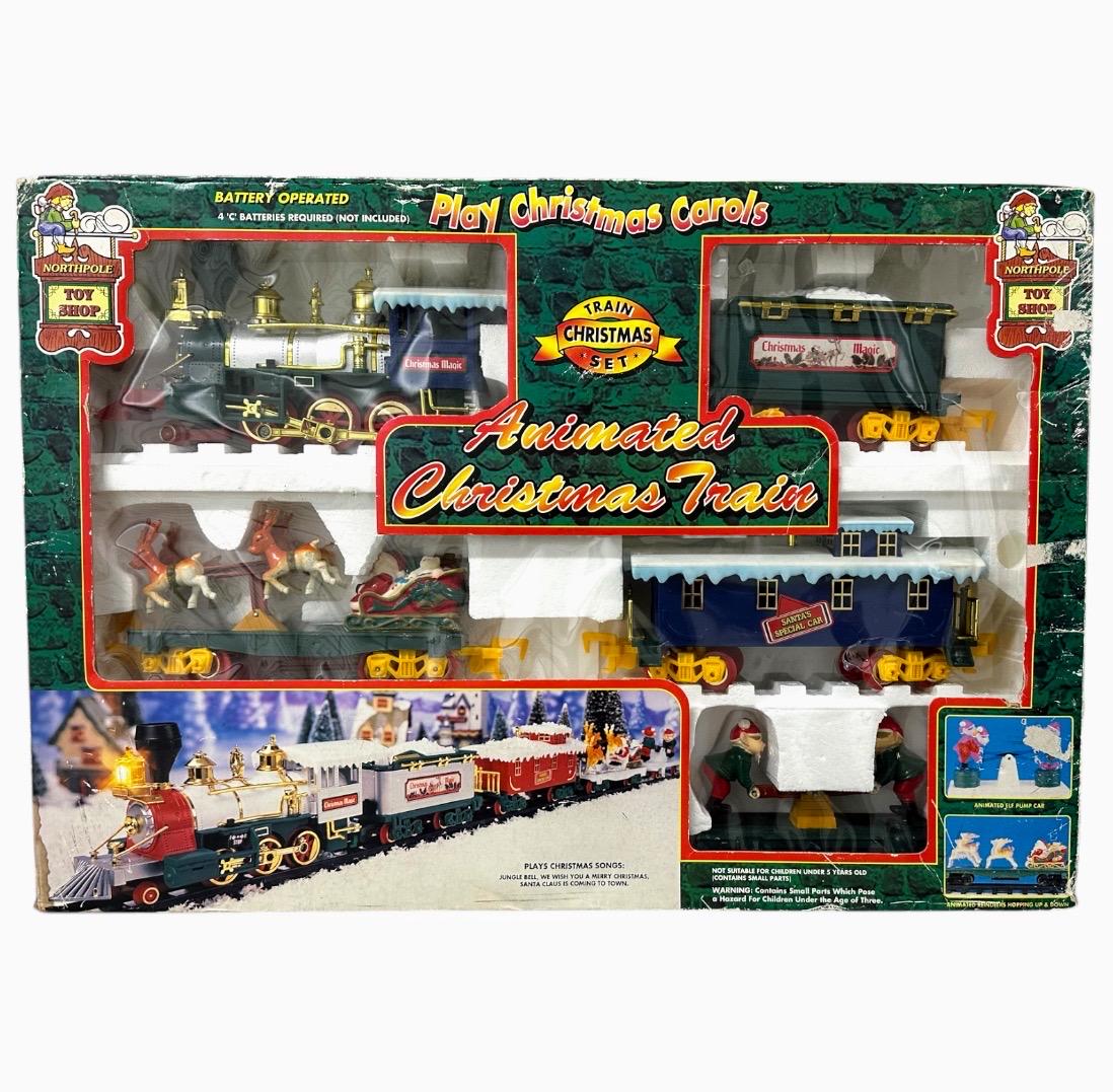 Rare Vintage (1992) North Pole Toy Shop Animated Christmas Train