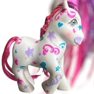 Vintage 1987 My Little Pony G1 Confetti Birthday Pony Twice As Fancy - Hasbro