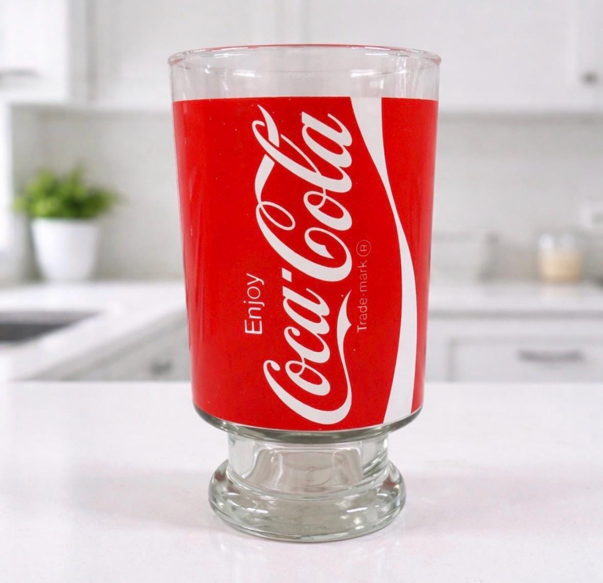 Coke Red Logo Glass - Etsy