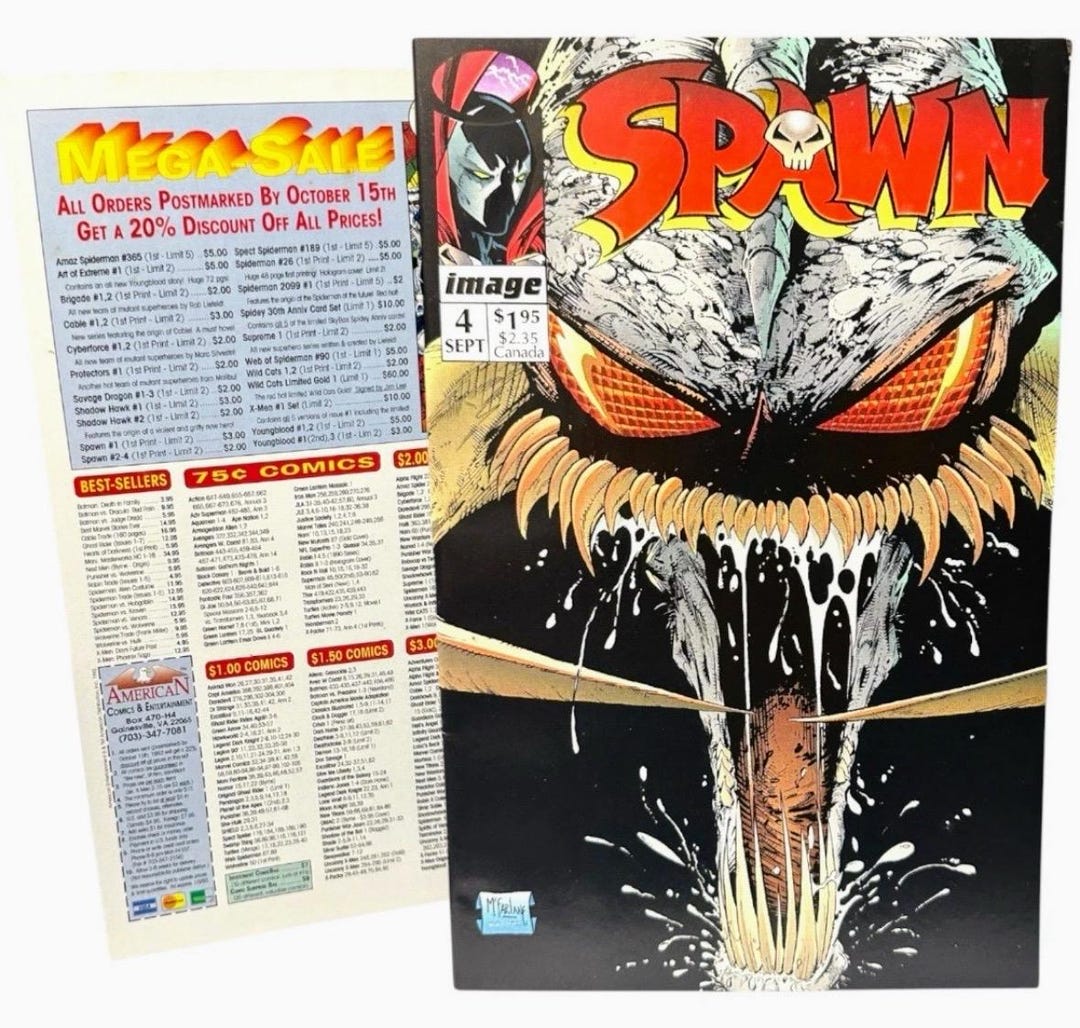 Spawn #4 (1992) Image Comics Todd Mcfarlane Key Issue VF/NM - Vintage ...