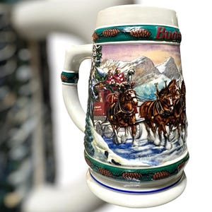 Vintage 1993 Budweiser Holiday Stein - “Special Delivery” By Nora Koerber