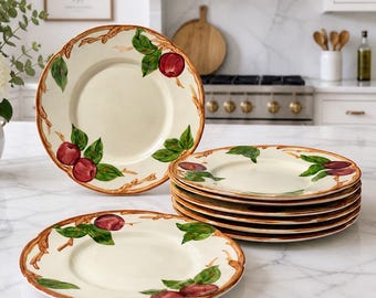Franciscan Apple USA saladeborden 7,5" set van 8 vintage uit het midden van de eeuw