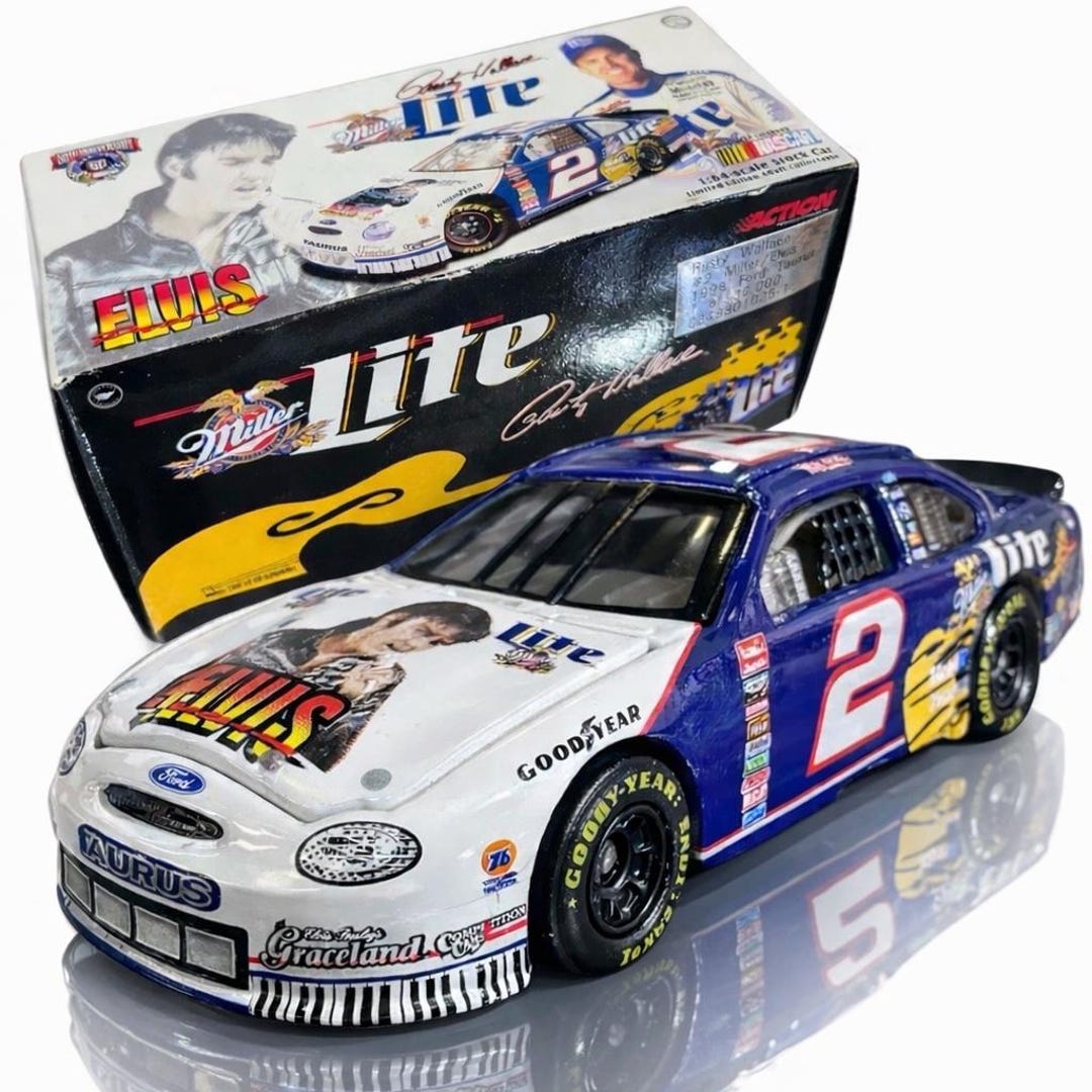 Rusty Wallace #2 Miller Lite Elvis 1998 Ford Taurus 1:64 Action