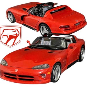 Burago 1992 Dodge Viper RT/10 Diecast 1:18 Scale Red Car - Etsy