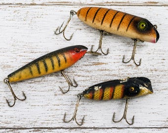 Vintage South Bend Bass Oreno 973 RH Wood Lure With Tack Eyes - Etsy