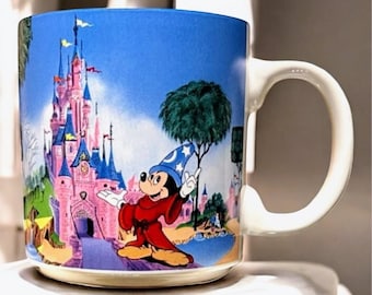 Seltene Vintage 1992 Euro Disney Eröffnung Tasse Mickey Mouse Schloss Gedenk Japan - Sammlerstück