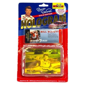 Nassar- 1992 Bill Elliott Gold Edition Hologrammkarte - Seltenes Sammlerstück