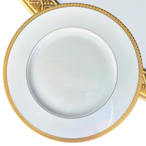 Vintage Rare Lenox Ambassador Gold Dinner Plate 24k Gold Encrusted Rim - 8 Available - Discontinued