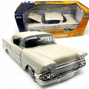 Vintage (2005) Jada Toys DUB City Old Skool 1958 Chevy Impala 1:24 Diecast Model Car - Sammlerstück