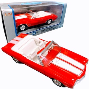 1971 Chevrolet Chevelle SS 454 Convertible 1:24 Welly Diecast Red-Vintage New LE