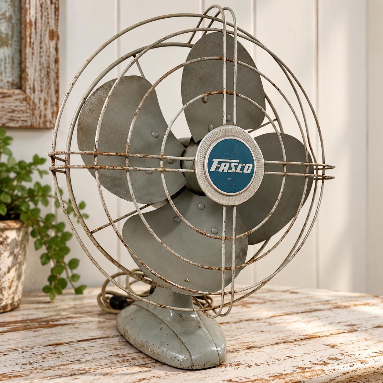 Blue Oscillating Fan - Etsy