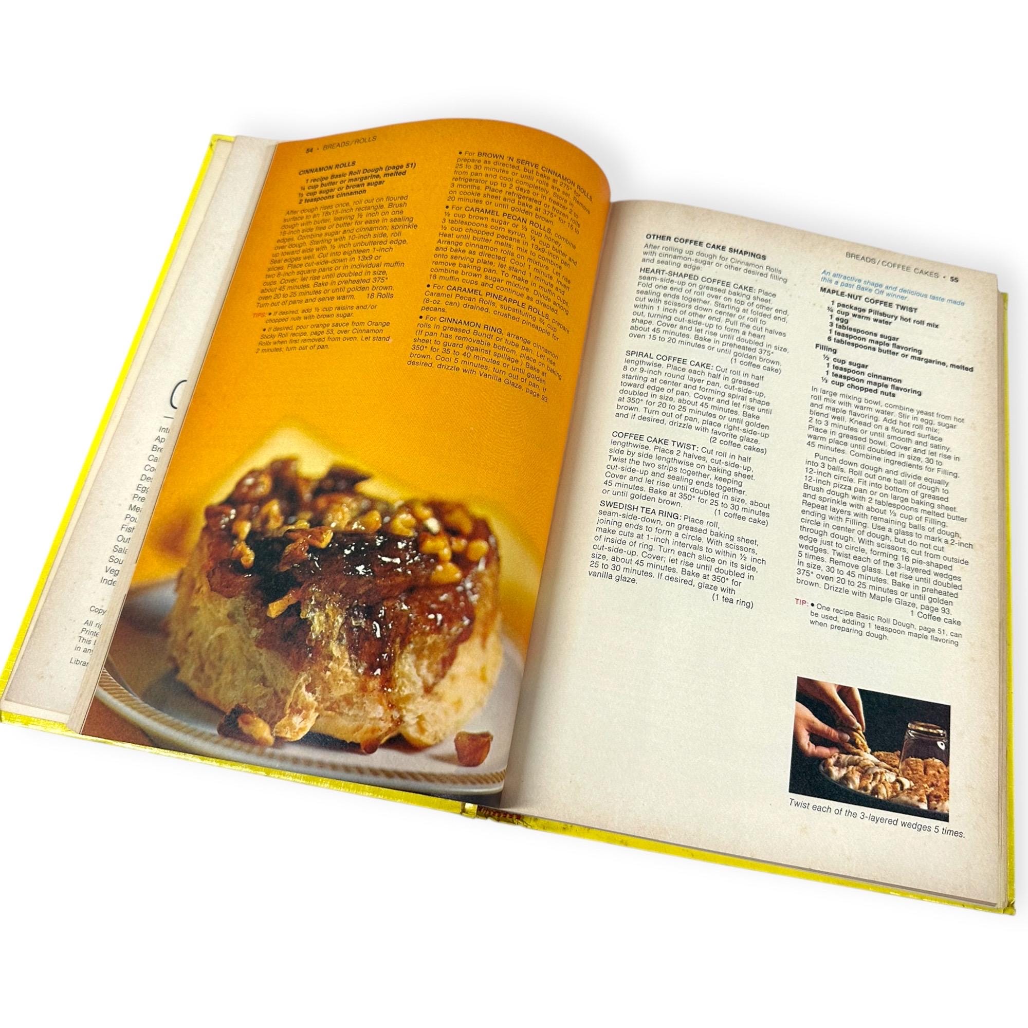 Basic Cookbook Yellow Vintage 1973 Pillsbury Family Cookbook Yellow Hardcover Vintage USA ...