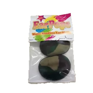 Ear Pops Warm Bandless Ear Muffs Stocking Stuffer! Gift Idea! CAMOFLAUGE Size LARGE