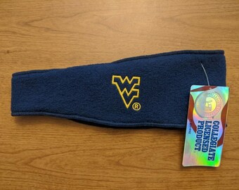 Dark Blue West Virginia Headband Ear Warmer Thick and Plush