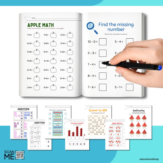 Printable Math Activities games, Addition Dice, Count, Subtraction, Homeschool Download, Teaching Kindergarten