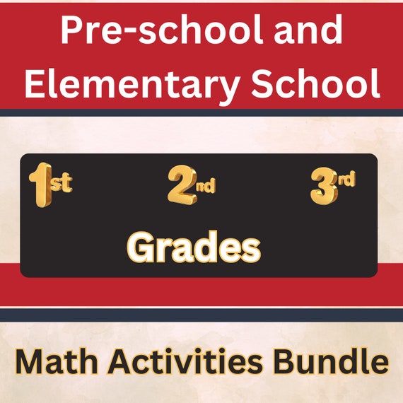 Pre-school and Elementary School Math Bundle, multiplication, addition, subtraction, Shapes tracing, puzzles, word search and more