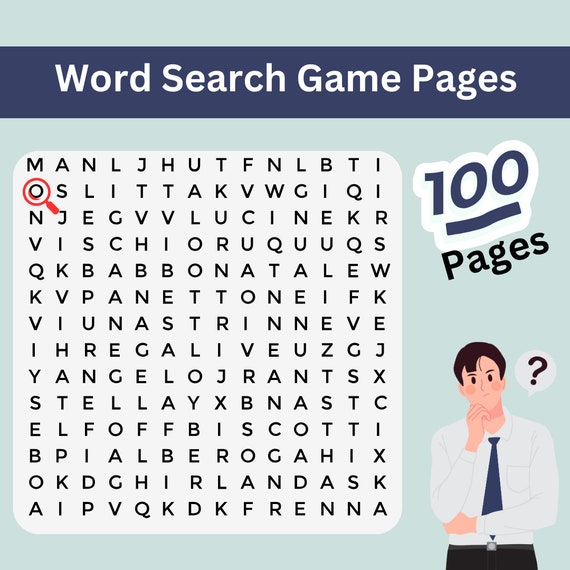 Anxiety Relief Word Search Puzzles: 100+ Pages with Custom Template