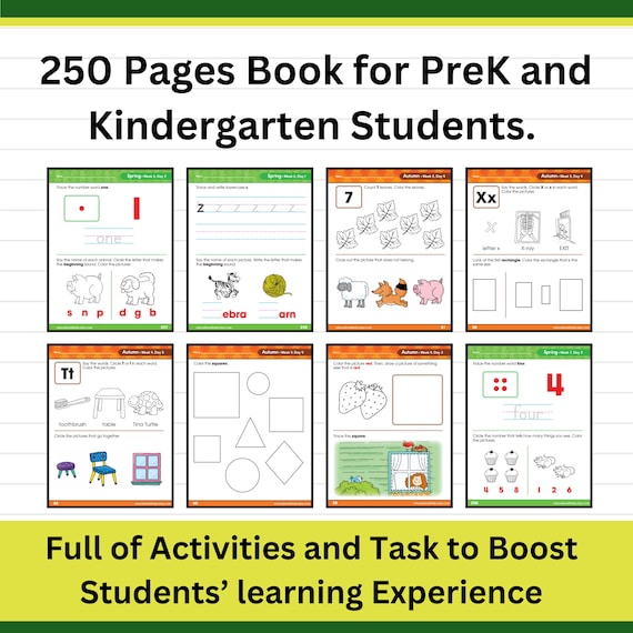 250+ Pre-K Vocabulary Worksheets | Ultimate Homeschool English Teaching Resource | Sight Words & Basic Concepts (PDF)