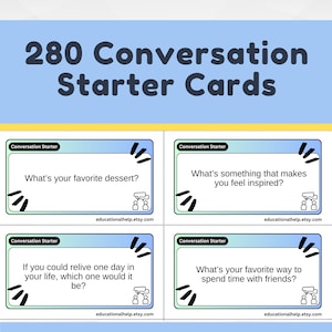 Initiation à la conversation, brise-glace 280 questions, cartes ESL, discussion de table, consolidation d'équipe, jeu de cartes questions-réponses action et vérité