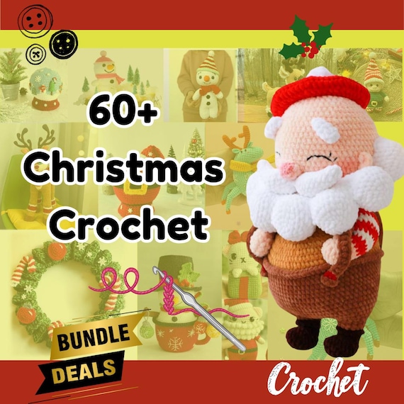 Christmas Crochet Patterns Festive Patterns for Christmas! Reindeer, Elves, Stockings, Wreaths, Santa Claus... Perfect Holiday Crafting