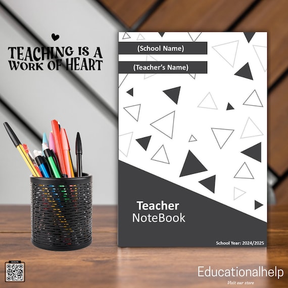 Teacher Printable Notebook, record book , record sheets and notes organizer A4 Instant Download PDF