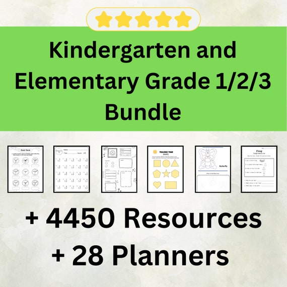The Preschool Kindergarten Learning Bundle with 5000 workheets for students develope vocabulary communication creativity and problem solving