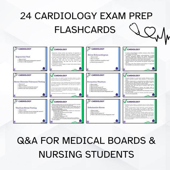 Cardiology Exam Review Flashcards: Medical Board & Nursing Prep