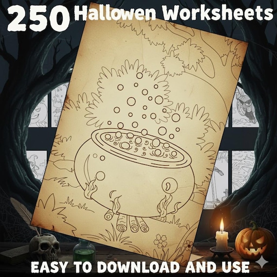 Halloween Activity pages 250 new 2025 : Masks, Coloring Book, Bookmarks Nursery and Kindergarten Elelmentary nursery school worksheets