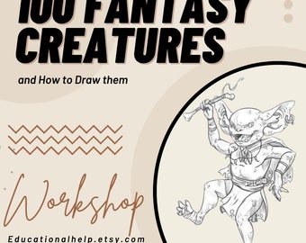 Fantasy Creatures Drawing Guide: Step-by-Step Art Tutorials | How to Draw Dragons, Gryphons & More | Digital Download