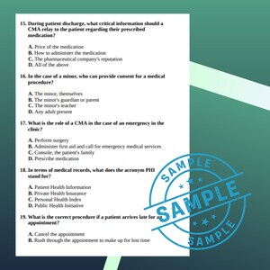 CMA Exam Study Guide 2025: Medical Assistant Prep (digital Download) - Etsy