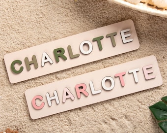 Aangepaste houten naampuzzel met pinnen, 1e verjaardagscadeau, eerste kerstcadeau baby, educatief peuterspeelgoed, wanddecoratie kinderkamer