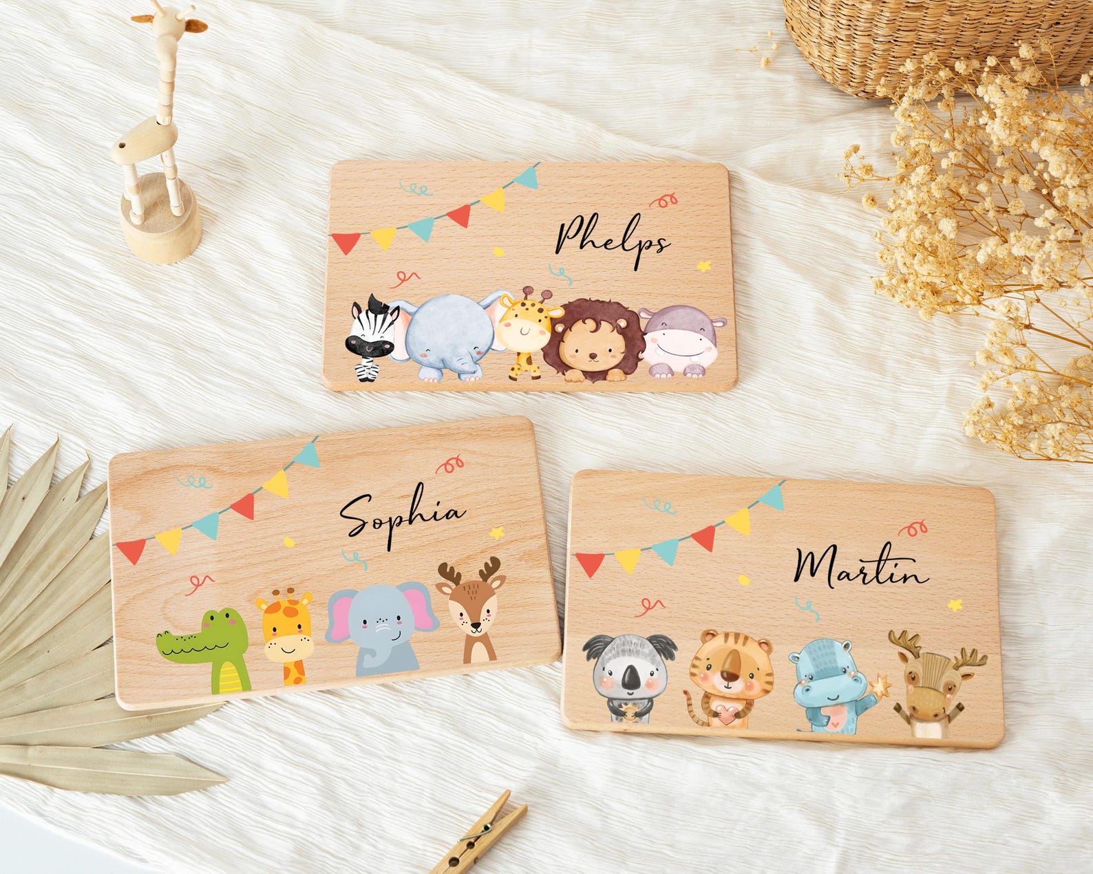 Personalised Wood Breakfast Board, Kids Snack Board, Christmas Gift