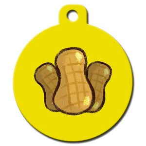 Cute Custom Pet ID Tag - Peanut- on the front, your contact info on the back