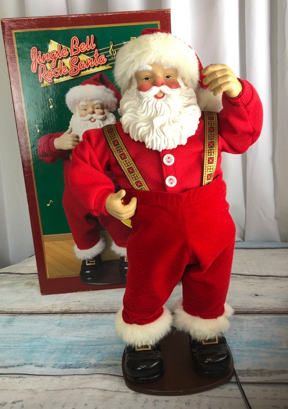 1998 Jingle Bell Rock Santa Electric Dancing Musical Etsy