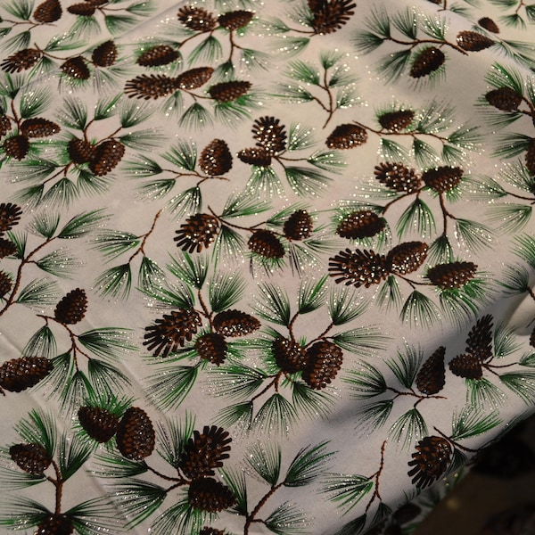 Pine Cone Fabric Etsy