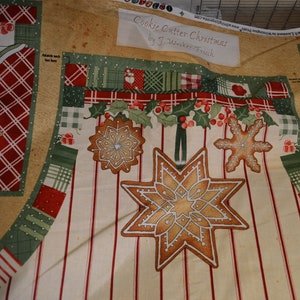 Cookie Cutter Christmas Apron Panel