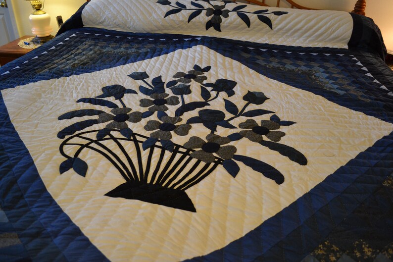 Amish Basket in the Commons King quilt 103 x 118 Etsy