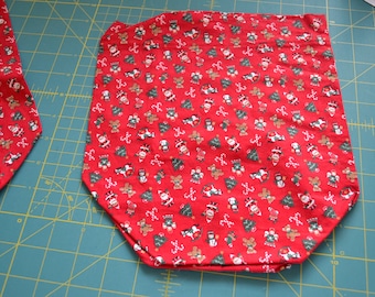 Christmas Miniature Print Fabric Tissue Box Covers