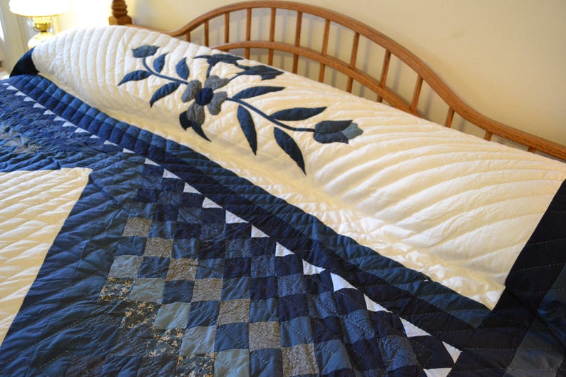 Amish Basket in the Commons King quilt 103 x 118 Etsy