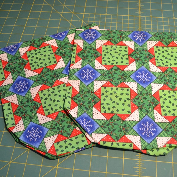 Patchwork Christmas Fabric Tissue Box Covers