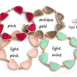 SALE only today Druzy bracelet pick your color image 2