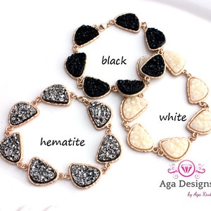 SALE only today Druzy bracelet pick your color image 3