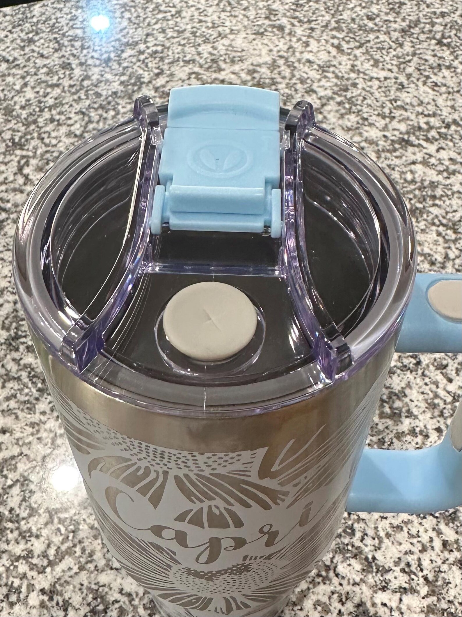 Sunshine & Saltwater Sips Custom 40 oz Clear Tumbler main image 0