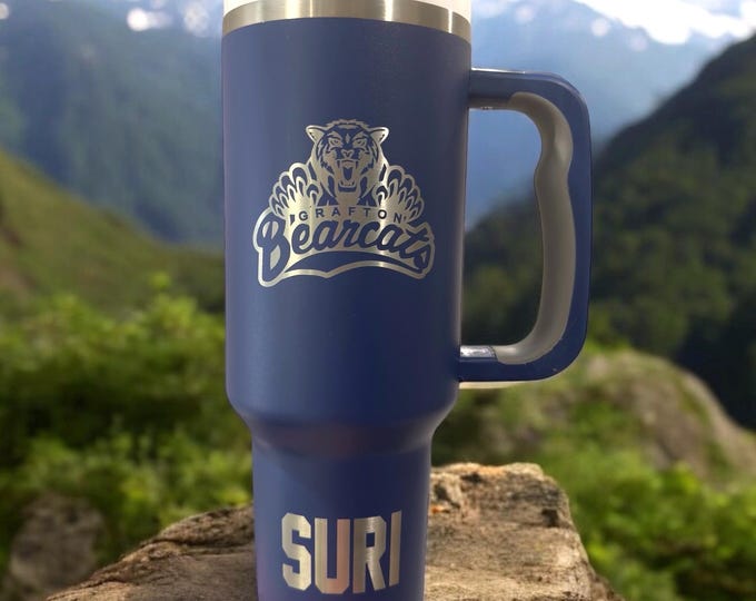 40oz School Mascot Tumbler, Sports Tumbler, Personalized Engraved Tumblers, Personalized Gifts, 40oz Tumblers, 30oz Tumbler, Lasered Cups