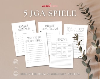 Möhippa-spelset, Möhippa-bingo, Brudquiz, Någonsin eller aldrig, Skulle bruden hellre vilja, Brud eller brudgum, Möhippa-spel