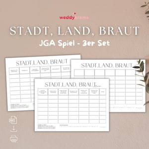 City Country Bride JGA Game, Hen Party Game, Bridal Shower Game, JGA Game Idea to Print, Stand Country River JGA Version