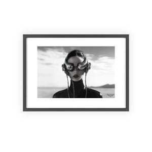 Cyborg Minimalist Posters, Sci-Fi Wall Art, Robot Print with Frame, Futuristic Home Decor, Modern Industrial Art, Geeky Room Decoration
