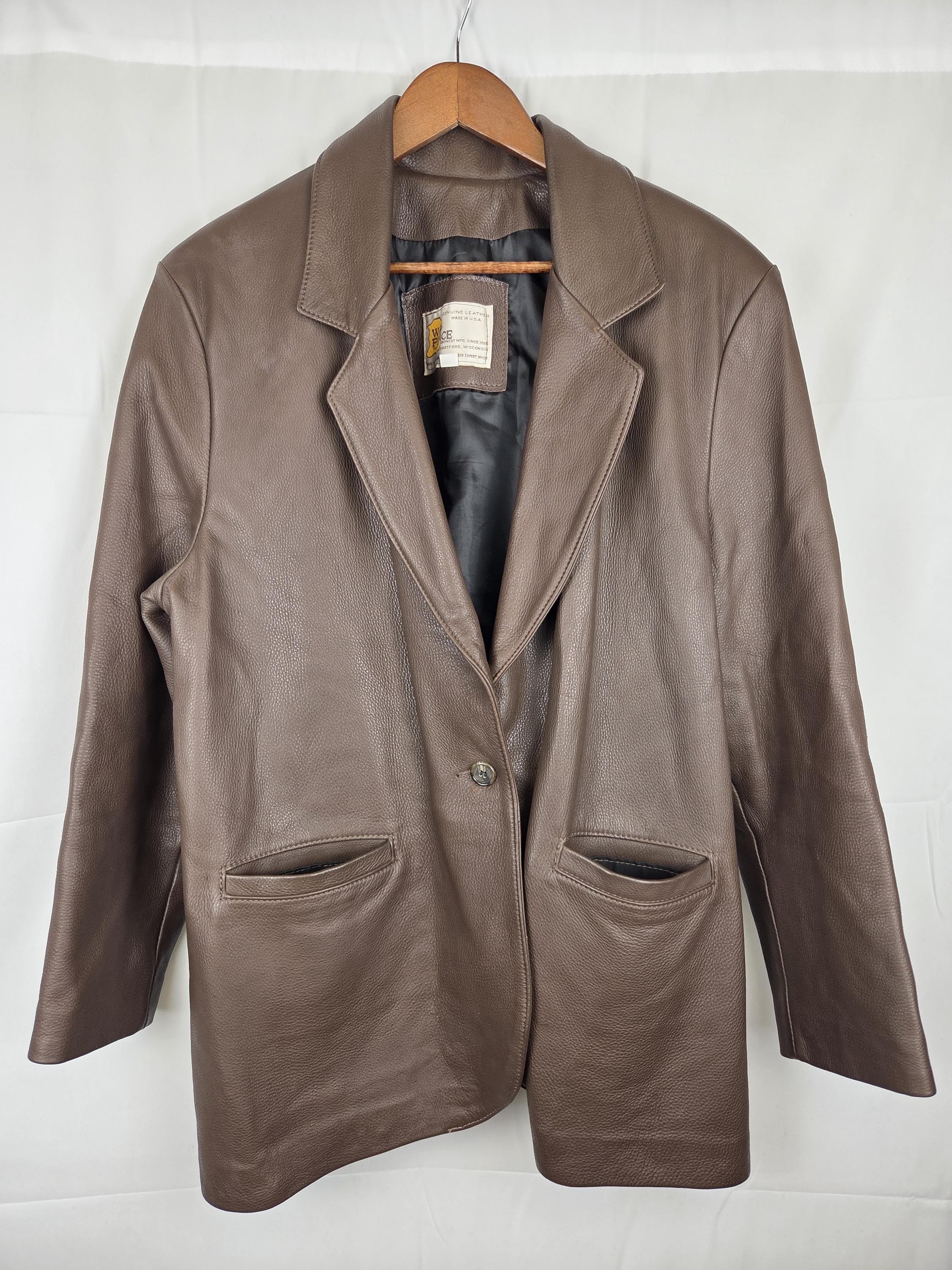 W.b. Place Leather Jacket - Etsy